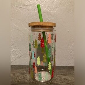 Sleigh Bell Bistro Christmas Tree Glass Tumbler